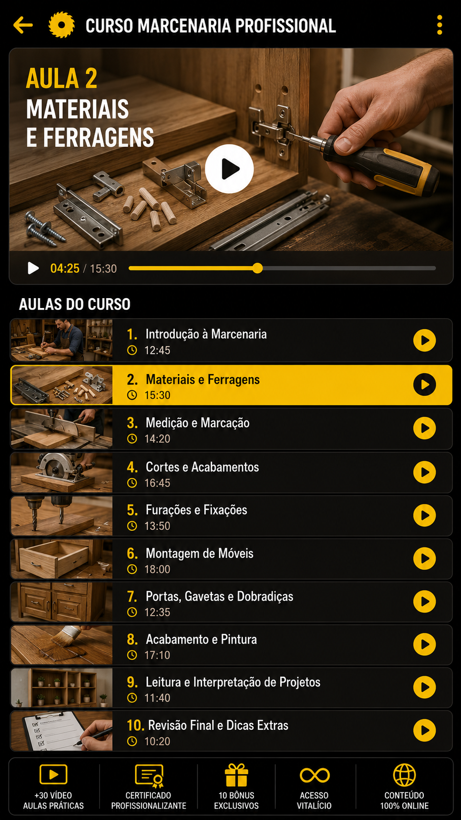 Aula 02 — Materiais e Ferragens